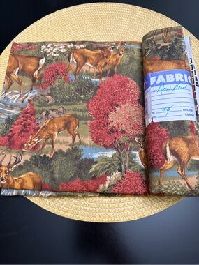 Deer Scenic Cotton Fabric